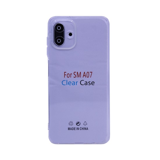 Capa de Silicone Macio com Moldura de Câmera para Samsung Galaxy A07 Transparente